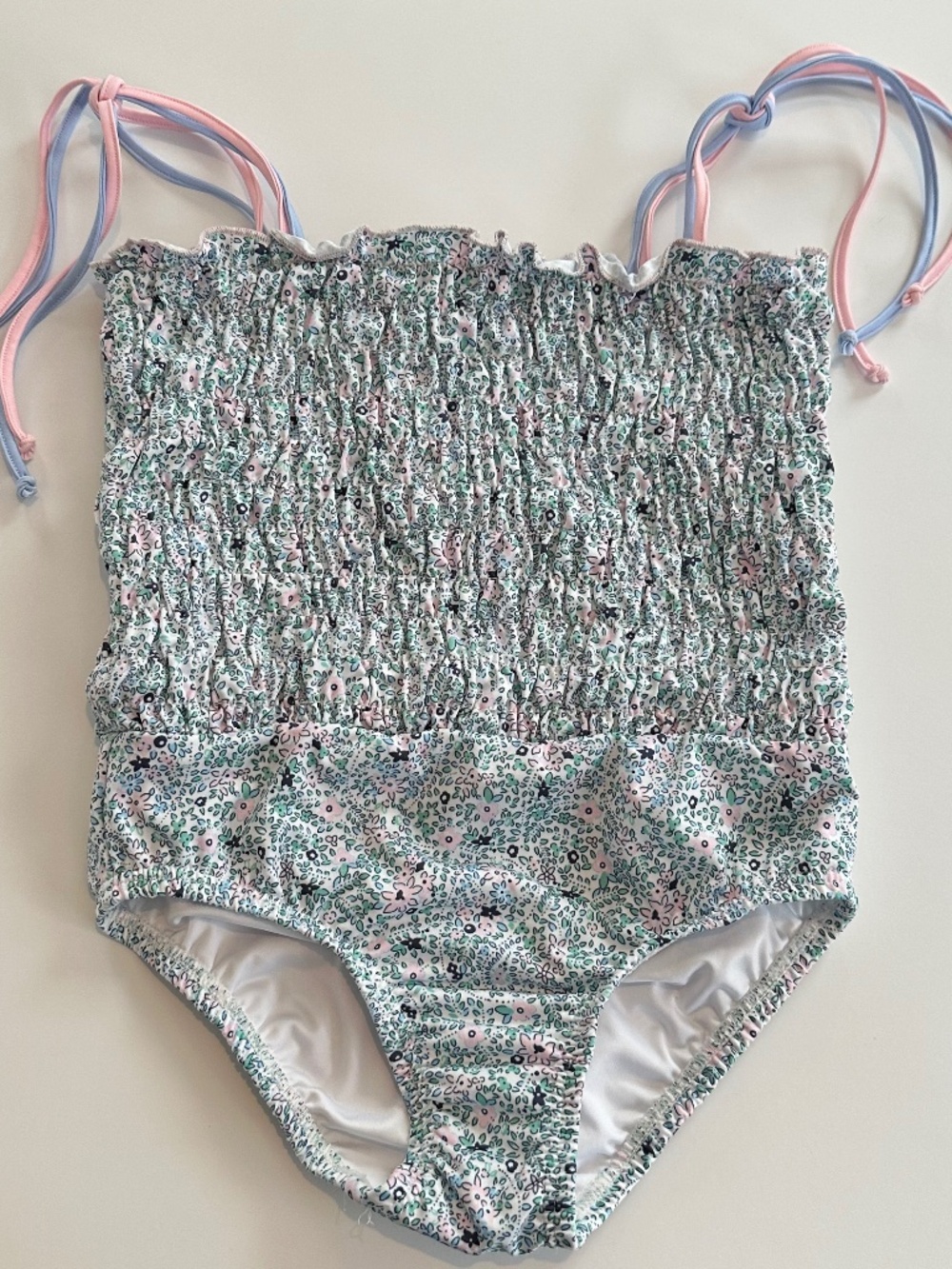Bella Bliss | Smocked One Piece Bathing Suit | Forget Me Not Floral | 6